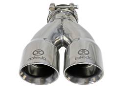 aFe Power - aFe 49T25364-P10 2.5 SS Exhaust Tip 2.5" In x 3" Dual Out x 9.5" L Bolt-On - Image 3