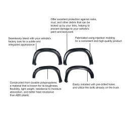 Black Horse Off Road - Black Horse FOESI19 OE Factory Style Fender Flares Black 19-24 Silverado 1500 - Image 2