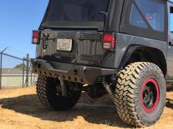 Motobilt - Motobilt MB1072 Crusher Series Bare Steel Rear Bumper for 07-18 Jeep Wrangler JK - Image 6