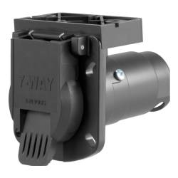 CURT - CURT 58417 7-Way Round RV Blade Wiring Connector - Image 1