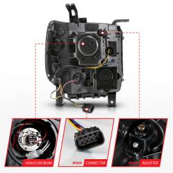 Anzo USA - Anzo USA 111513 Projector Headlight Set w/Halo - Image 2