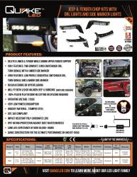Quake LED - Quake LED QTE991 Fender Chop Kit DRL Switchback/Side Marker for Jeep Wrangler JL - Image 2
