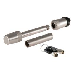 CURT - CURT 23580 1/2" Hitch Lock w/5/8" Adapter 1.25" Or 2" Receiver Barbell Stainless - Image 1