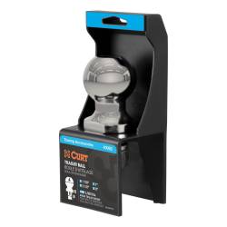 CURT - CURT 40081 1-7/8" Trailer Ball 1" x 2-1/8" Shank 3500 lbs Stainless Packaged - Image 1