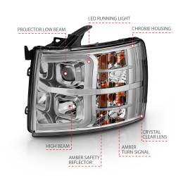 Anzo USA - Anzo USA 111481 Projector Headlight Set - Image 2