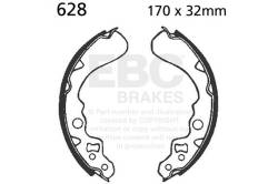 EBC Motorcycle Brakes - EBC Motorcycle Brakes 628 Plain Motorcycle Replacement Brake Shoes - Image 1