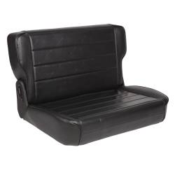 Smittybilt - Smittybilt 41301 Rear Fold & Tumble Seat Black for 86-95 Jeep CJ7 Wrangler YJ - Image 1