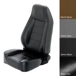 Smittybilt - Smittybilt 45001 Factory Style Black Denim Replacement Seat for 76-02 Wrangler - Image 2