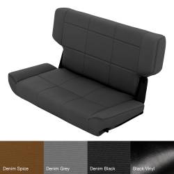 Smittybilt - Smittybilt 41515 Black Denim Fold & Tumble Seat Rear for 97-06 Jeep Wrangler TJ - Image 2