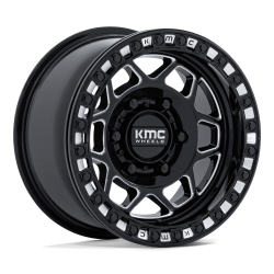 KMC - KMC Wheels KS241 TORX UTV 15x7 6x5.5 38mm Gloss Black/Milled KS241BE15706U38 - Image 1