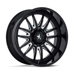 MSA Offroad Wheels - MSA Offroad M55 COMMANDER UTV 24x10 4x137/156 -25mm Black/Mill MA055BE24104A25N - Image 1