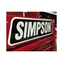 Simpson Motorcycle - Simpson Safety SIGNMOTO Embossed Aluminum Simpson Logo Sign - Image 3
