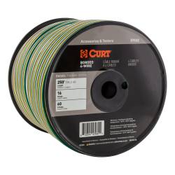 CURT - CURT 57032 Automotive Primary Wire 4-Bond White Brown Yellow Green 250' Spool - Image 1