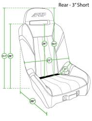 PRP - PRP A58R-201 Suspension Seat for Polaris RZR Pro XP/Pro R Turbo/R XP 1000 Turbo - Image 2