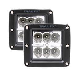 TrailFX - TrailFX 3X2F2 LED 6-Bulb Clear High Intensity 3" Pod Light Pair w/Mounts/Harness - Image 1