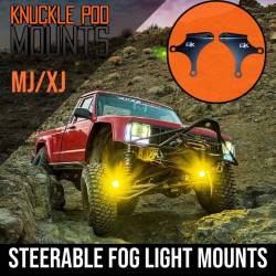 GateKeeper Off-Road - GateKeeper Off-Road KPTJXJ-GK Steerable Light Pod Mounts for Jeep XJ/YJ/TJ/ZJ - Image 4