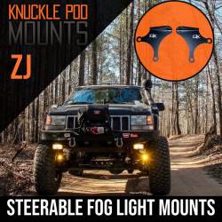 GateKeeper Off-Road - GateKeeper Off-Road KPTJXJ-GK Steerable Light Pod Mounts for Jeep XJ/YJ/TJ/ZJ - Image 5