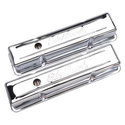 Edelbrock - Edelbrock 4649 Sig-Series Valve Covers Chrome Tall Profile Chevy 262-400 '59-'86 - Image 2