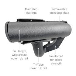 Go Rhino - Go Rhino DT4156T Dominator D6 Cab Length Nerf Step Bar Textured Black - Image 2