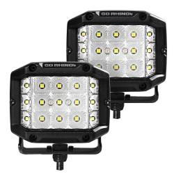 Go Rhino - Go Rhino 750300323FCS Bright Series Sideline LED Flood Light Kit - Image 1