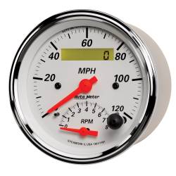 AutoMeter - AutoMeter 1381 Arctic White Speedometer/Tachometer Gauge 8K RPM/120MPH 3-3/8" - Image 2