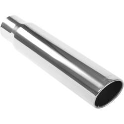 MagnaFlow Exhaust Products - MagnaFlow 35149 Stainless Tip Round Angle 4" Inlet/5" Outlet x 24" Long - Image 1