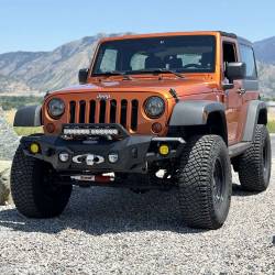 Rock Slide Engineering - Rock Slide Engineering FB-F-300-JK Mid Front Bumper Winch Plate for Wrangler JK - Image 1