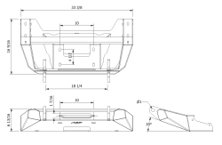 Motobilt - Motobilt MB1149 Tomahawk Frame Chop Front Bumper for Jeep JK/JL/JT - Image 2