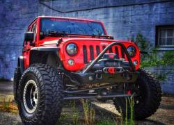 Motobilt - Motobilt MB1048F-S Front Bumper w/Stinger Fog Cutouts for 07-18 Jeep Wrangler JK - Image 5