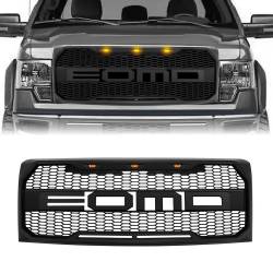 AMERICAN MODIFIED - AMERICAN MODIFIED AMFMAA00108 Raptor Upper Grille w/Amber Lights Matte Black - Image 1