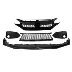 AMERICAN MODIFIED - AMERICAN MODIFIED AMHMAA01119 Type R Style Conversion Front Bumper Grille Matte - Image 2
