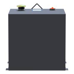 UWS - UWS ST-53-R-MB Matte Black 53-Gallon Rectangle Steel Transfer Tank - Image 2