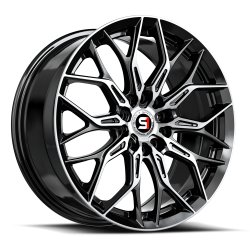 Spec-1 - Spec-1 SP-5717752342BM SP-57 Wheel 17x7.5 5x100/4.5 42mm Gloss Black/Machined - Image 1