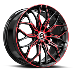 Spec-1 - Spec-1 SP-5717752342BMR Wheel SP-57 17x7.5 5x100/4.5 42mm Black/Red - Image 1
