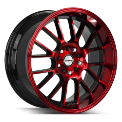 Shift - Shift Wheels CRANK 17x7.5 5x100/4.5 30mm Gloss Black/Machined Red H28750030GBMR - Image 1