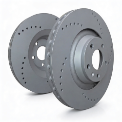 SP Performance C06-310 Grey Cross Drilled Brake Rotors 01-06 BMW M3