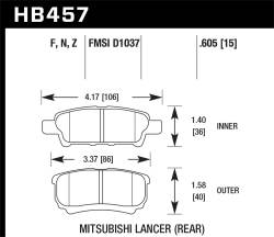 Hawk Performance - Hawk Performance PC Performance Ceramic Brake Pads HB457Z.605 - Image 1
