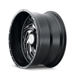 American Truxx - American Truxx ATF1911 Twisted 22x12 8x180 -44mm Black/Milled ATF1911-22278-44M - Image 2