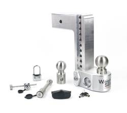 Weigh Safe - Weigh Safe WS10-3-SET Adjustable Drop Hitch 10" Drop for 3" Shank w/Lock Set - Image 1