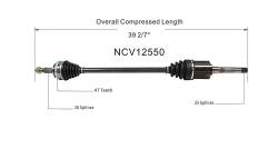 GSP - GSP NCV12550 Front Right CV Axle Assembly for Chrysler/Dodge/Plymouth - Image 6