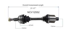 GSP - GSP NCV12552 Front Right CV Axle Assembly for Chrysler/Dodge/Eagle/Plymouth - Image 6