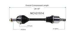 GSP - GSP NCV21514 Front Right CV Axle Assembly for 91-95 Acura Legend - Image 6