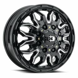 Vision Wheel - Vision Wheel 410-7679GBMSF 410 Korupt 17X6.5 8x210 121.35mm Gloss Black/Milled - Image 1