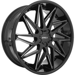 Spec-1 - Spec-1 Wheel SPL003 24x10 BLANK 40mm Gloss Black & Machined SPL00324104040GBML - Image 1
