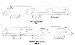 Motobilt - Motobilt MB1158-JKU Frame Mounted Rocker Guards for 07-18 Jeep Wrangler JK 4DR - Image 5