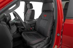 Rough Country Suspension Systems - Rough Country 91071L Front/Rear Black Seat Covers 19-26 Silverado/Sierra Crew - Image 1