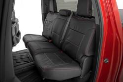 Rough Country Suspension Systems - Rough Country 91071L Front/Rear Black Seat Covers 19-26 Silverado/Sierra Crew - Image 2