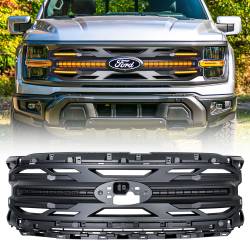AMERICAN MODIFIED - AMERICAN MOD AMFMAA00194 Armor Grille w/Smoked DRL Amber Lights/OEM Emblem - Image 1