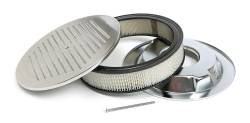 Trans-Dapt Performance - Trans-Dapt 6700 14" x 3" Aluminum Round Air Cleaner Pinstripe Ball Milling - Image 1