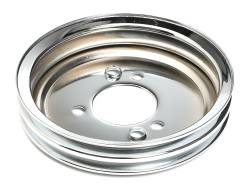 Trans-Dapt Performance - Trans-Dapt 9816 Chrome Crankshaft Pulley 2 Groove Chevy 396/454 Short - Image 1